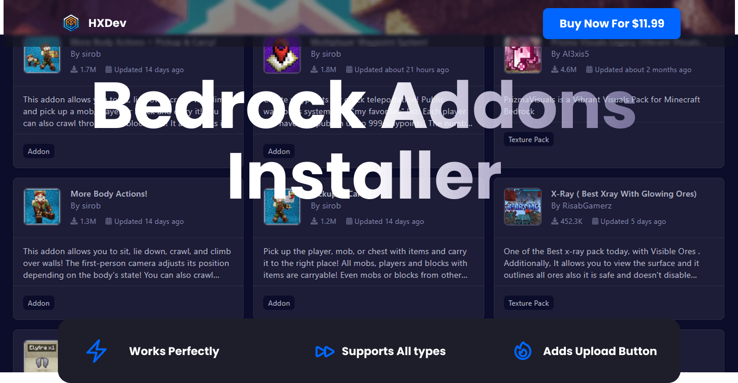 Bedrock Addons Installer