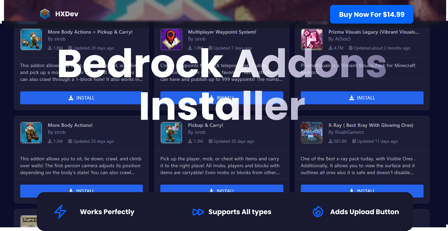 Bedrock Addons Installer