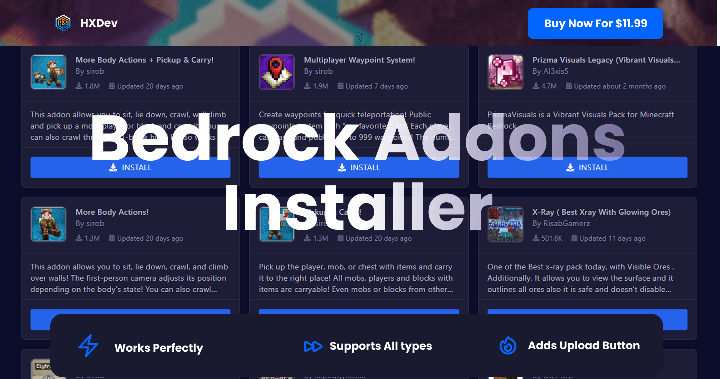 Bedrock Addons Installer- Blueprint